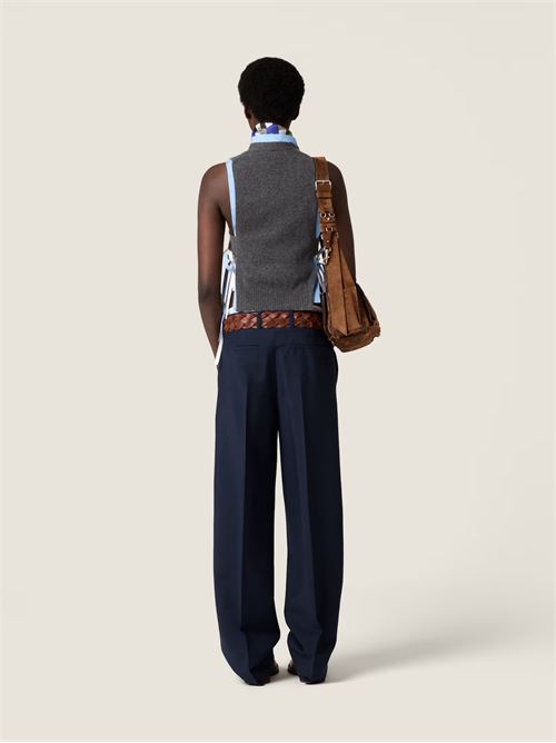 Cardigan vest with logo MIU MIU | MMV38019RLF0480